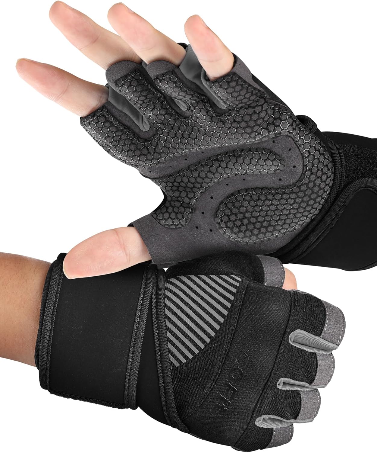 COFIT Breathable Workout Gloves, Special Antislip Gym Gloves with Wrist Wrap Sup...