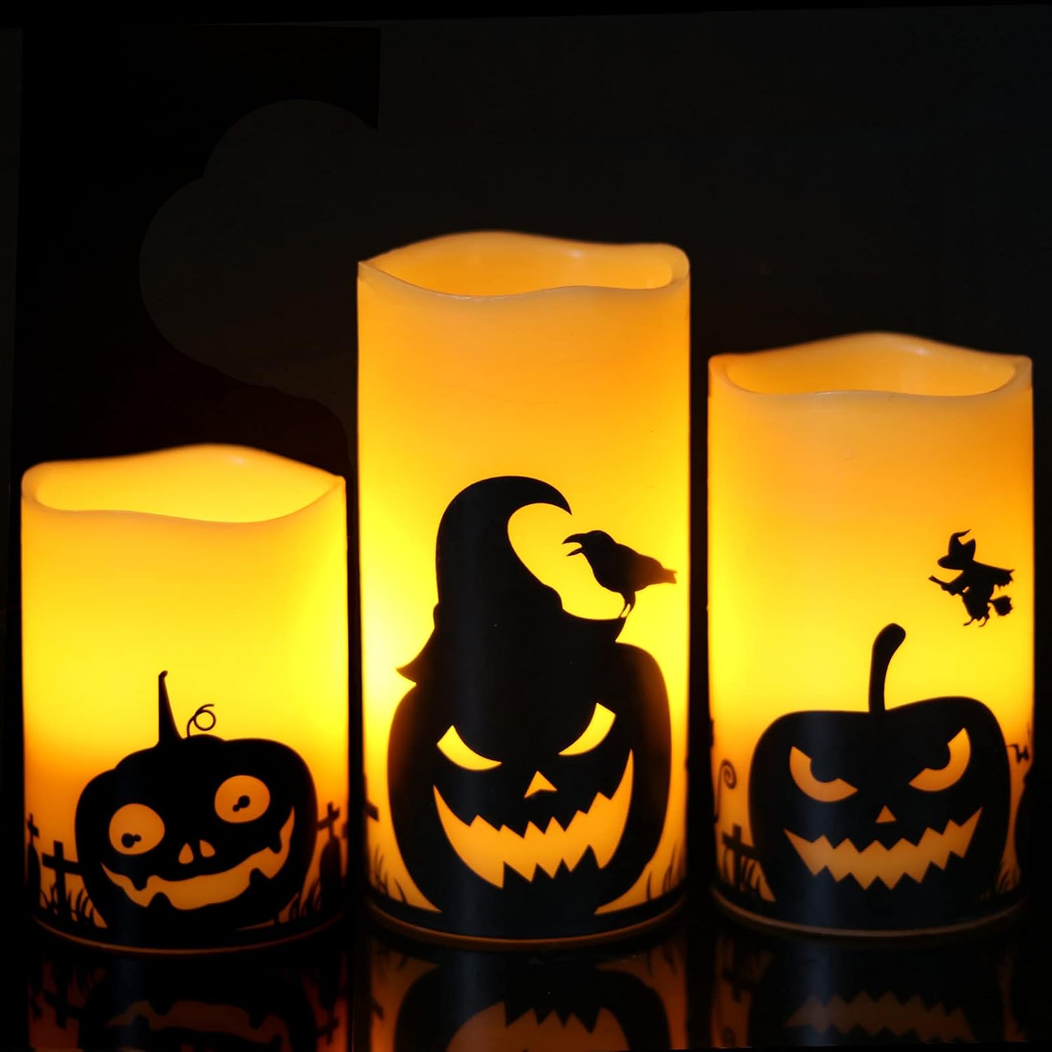 Eldnacele Halloween Flameless Candles, Special LED Flickering Battery Candles fo...