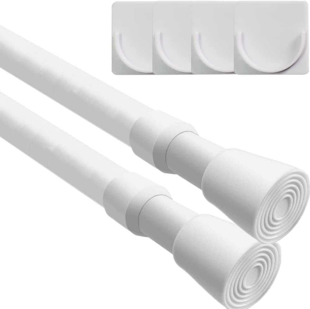 Net Curtain Tension Rods, Special Tension Rods for Clothes with 4PCS Supporter,...