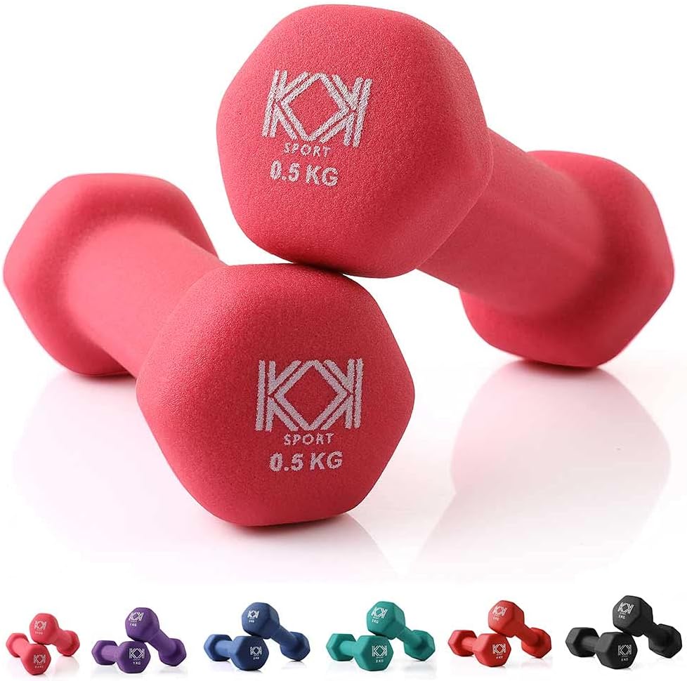 KK Neoprene Dumbbells Special Hand Weights, Innovative Dumbbells for Exercise, H...