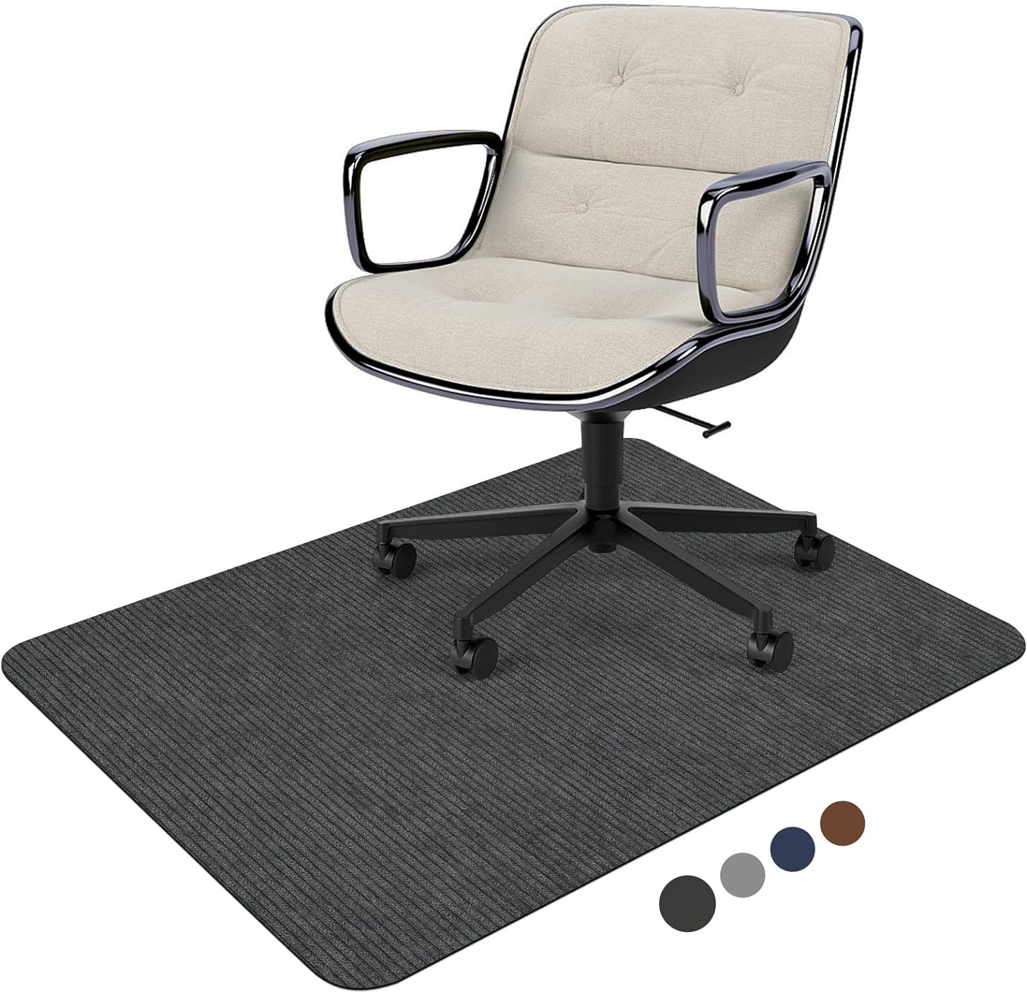 Placoot Desk Chair Mat for Hardwood Floor Corduroy Surface 55"x35" Office Chair...