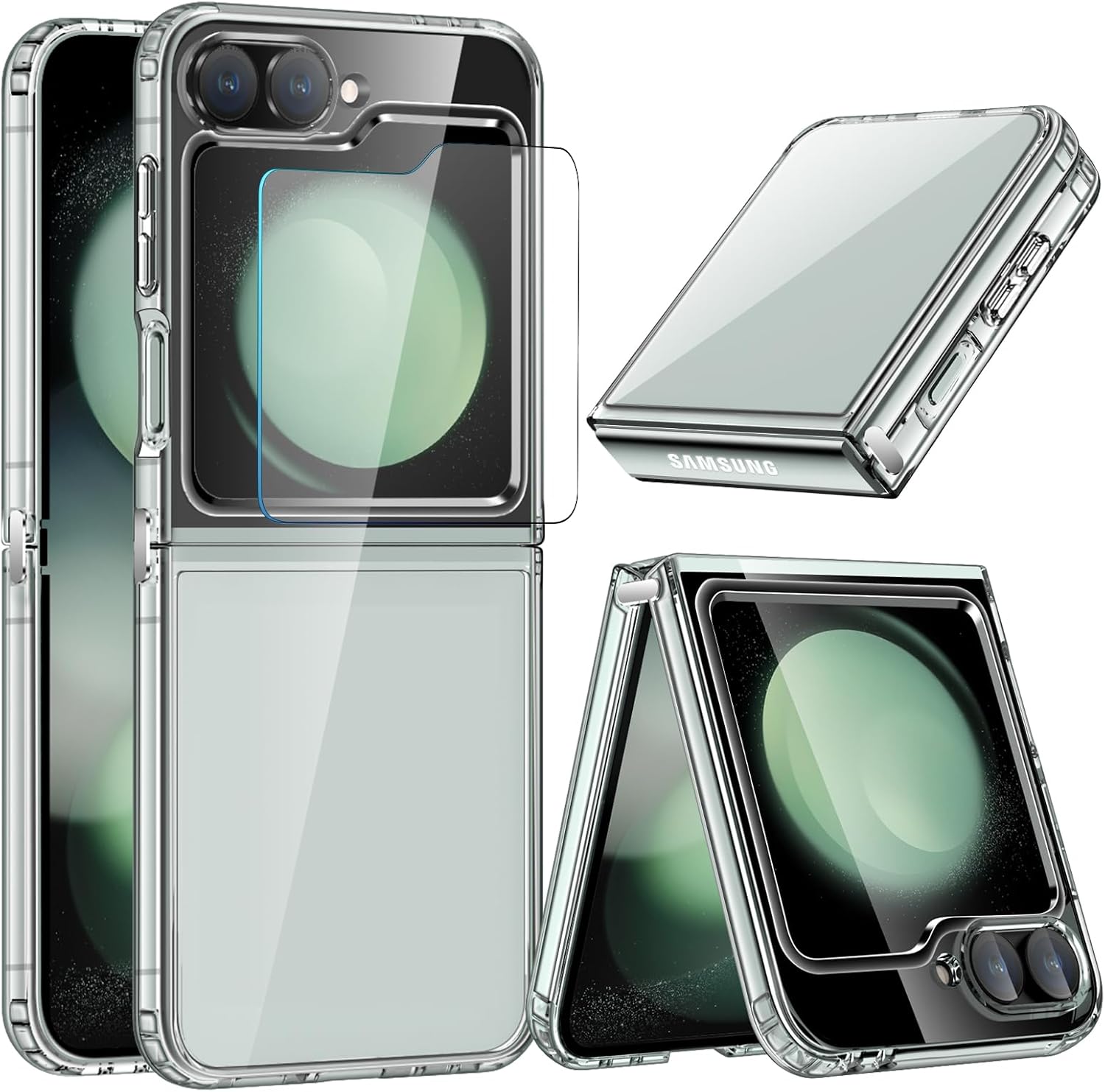 COPIKE for Samsung Galaxy Z Flip 6 5G Case with Screen Protector, Anti-Scratch S...