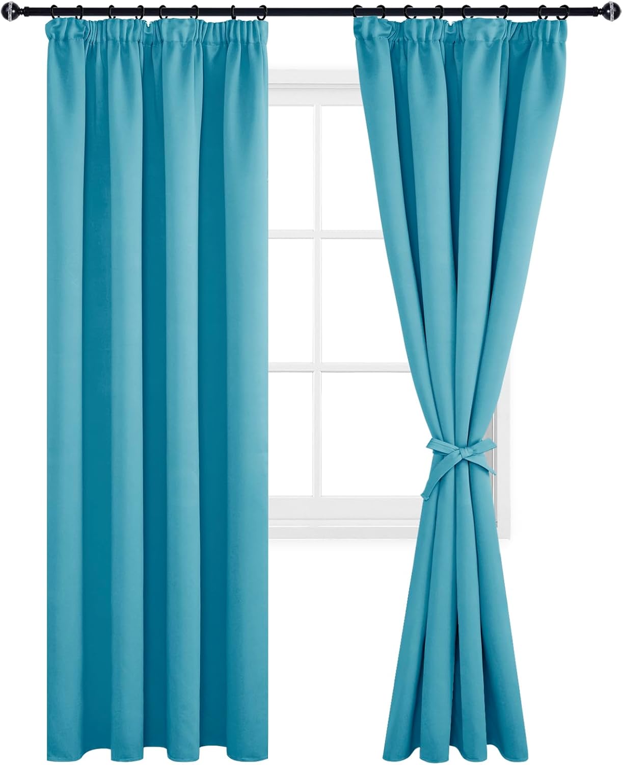 High-Quality DWCN Blackout Curtains, Special Thermal Insulated Curtains with Tie...