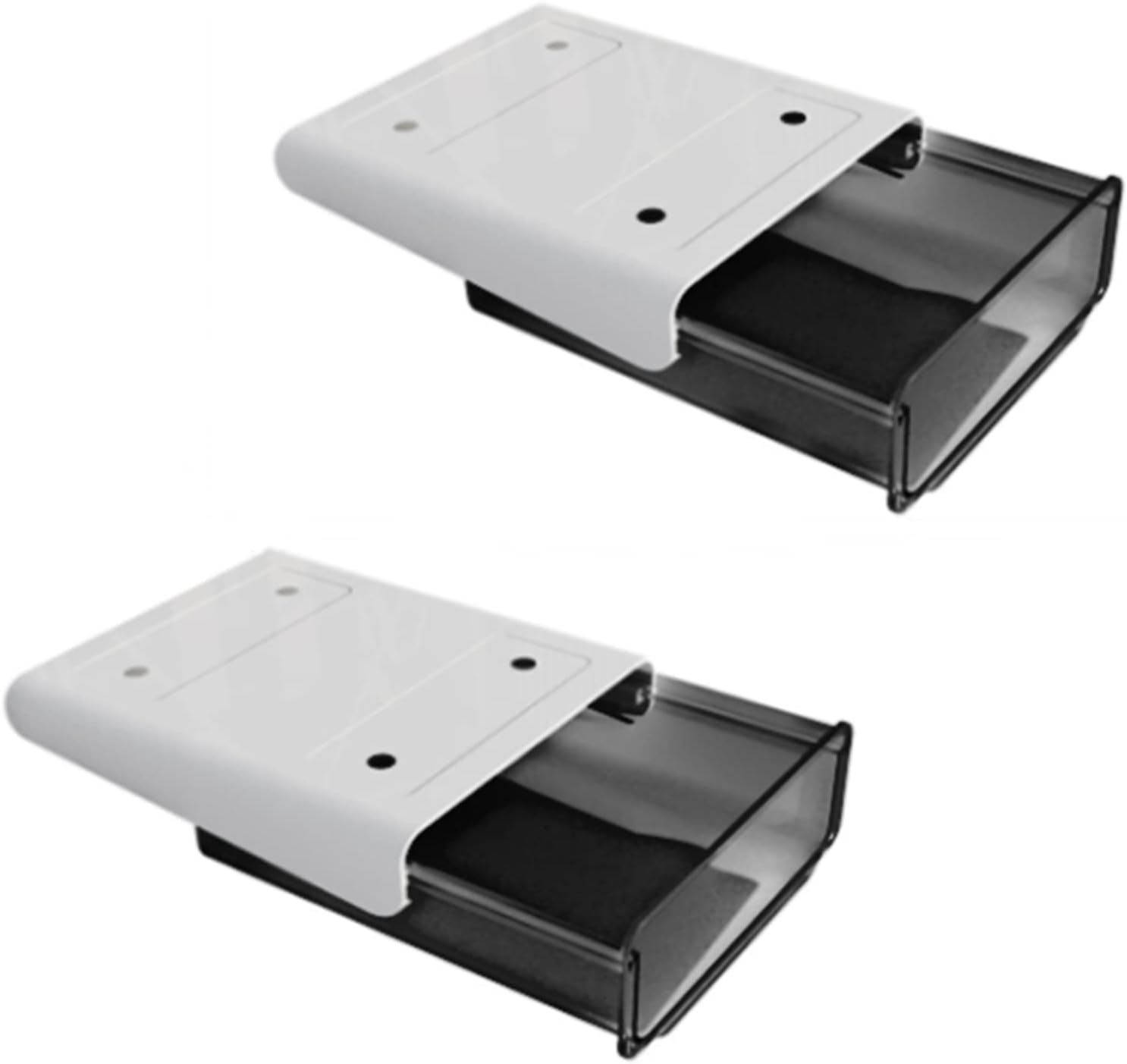 2Pcs of Under-desk Drawer Storage Box, Special Paste-type Hidden Under-desk Stor...