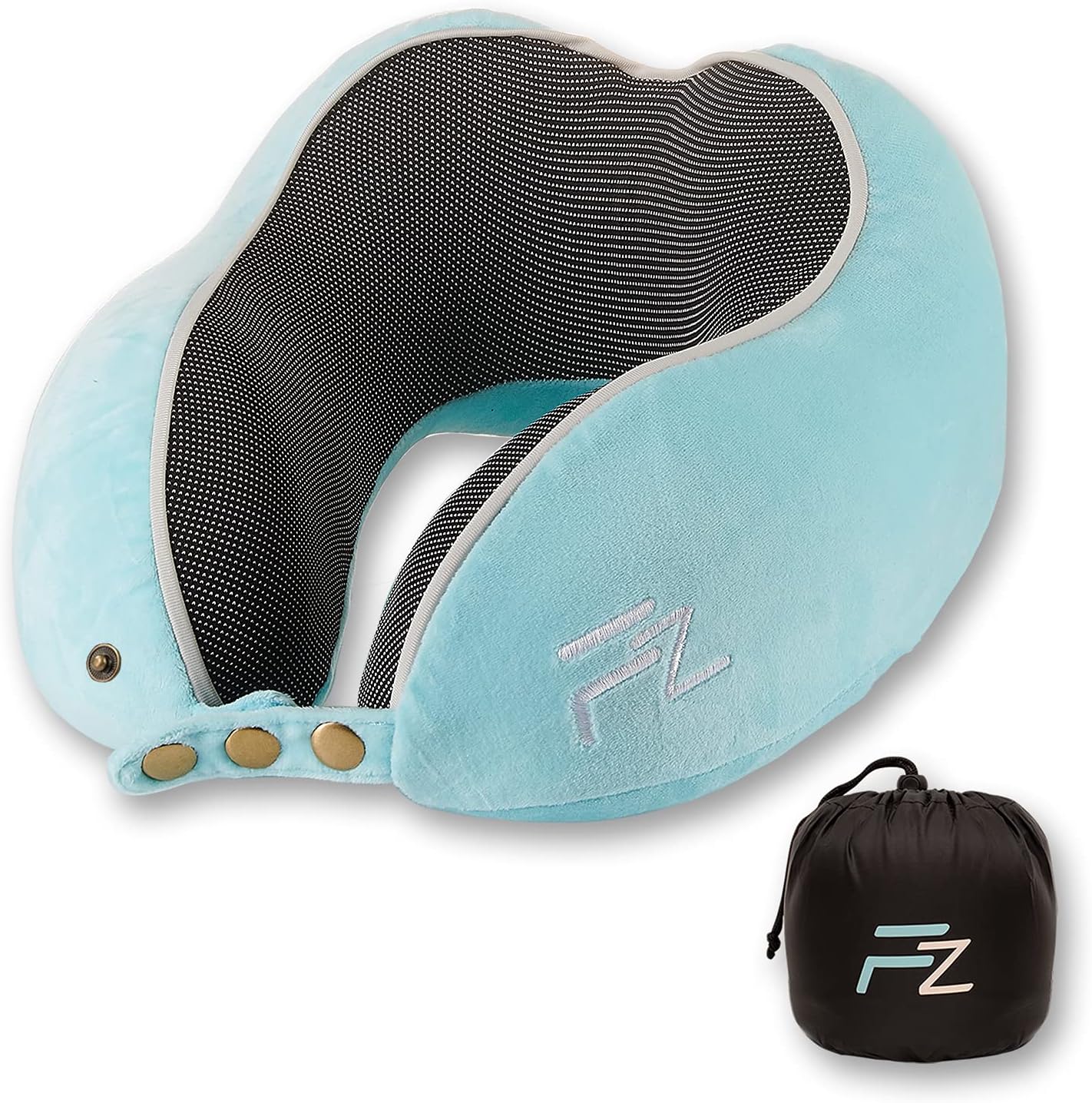 FLOWZOOM COMFY Kids Travel Pillow | Kids Neck Pillows for Travel | Memory Foam T...