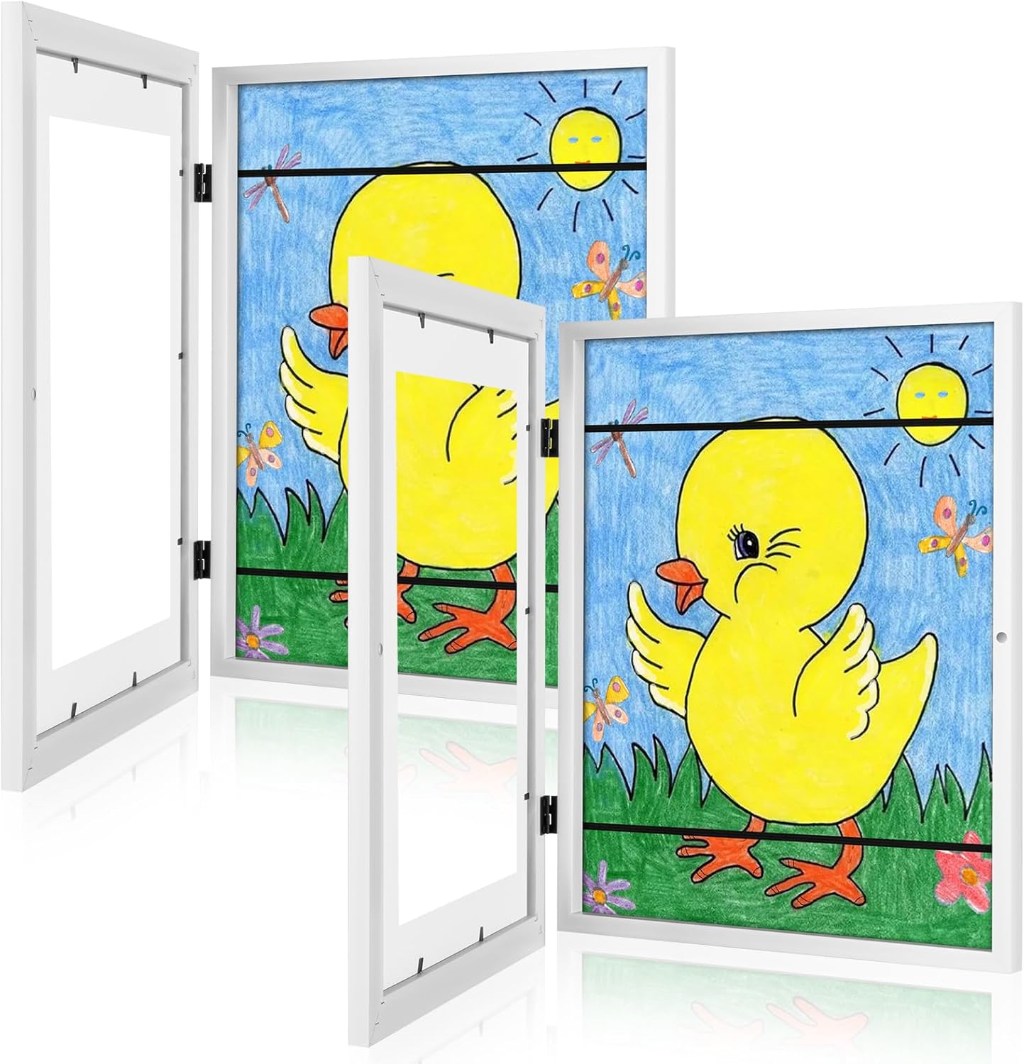 2-Pack Kids Art Frames, Special Artwork Frames for Kids 10x12.5, High-Quality Ch...