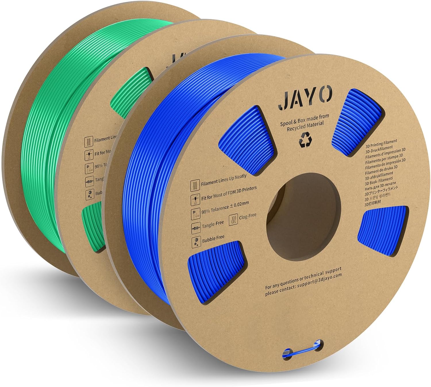 JAYO PLA+ Filament 1.75mm, 3D Printer Filament PLA Plus 2.2kg, Dimensional Accur...