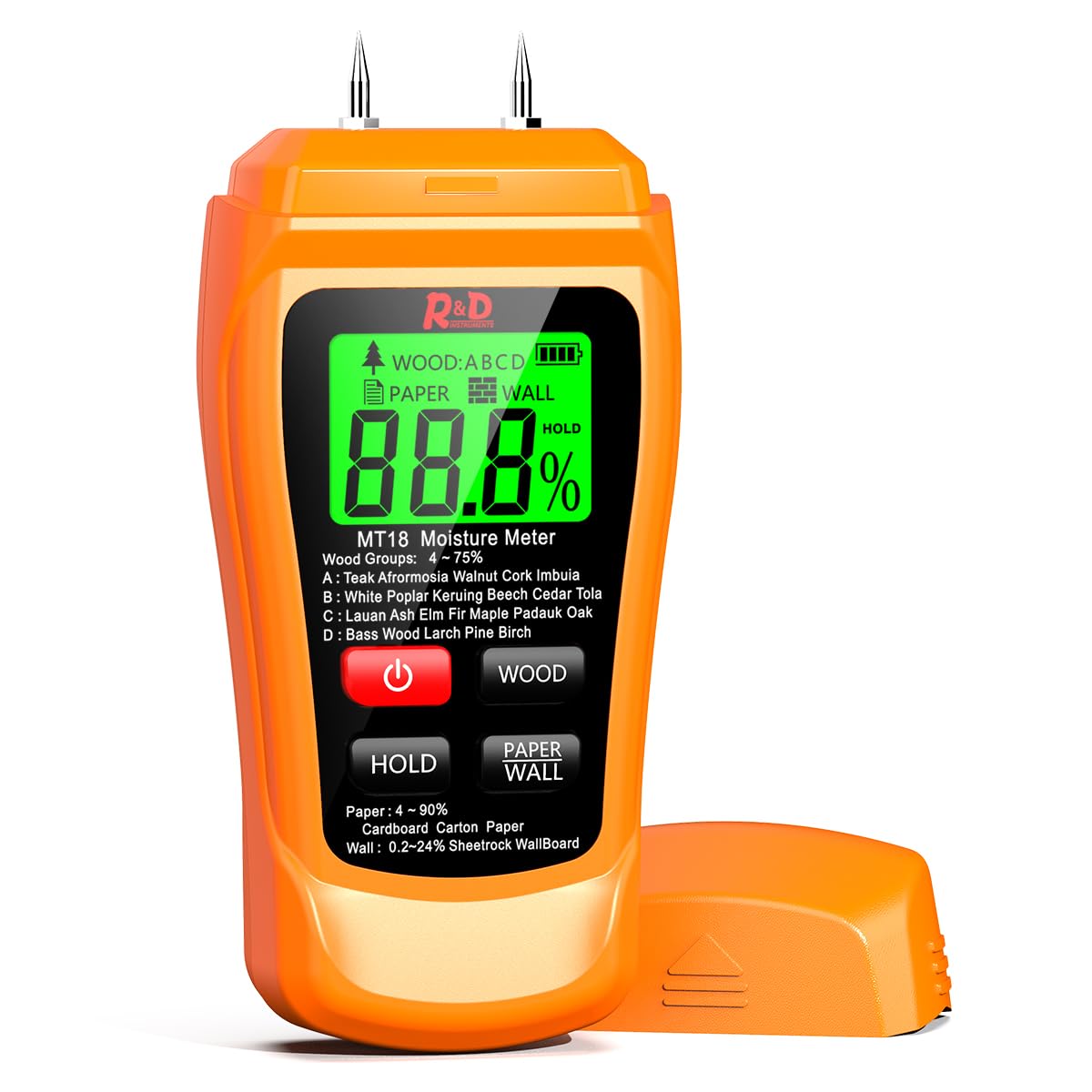 Damp Meter, Unique RDINSCOS Wood Moisture Meter for Walls Caravans Logs Firewood...
