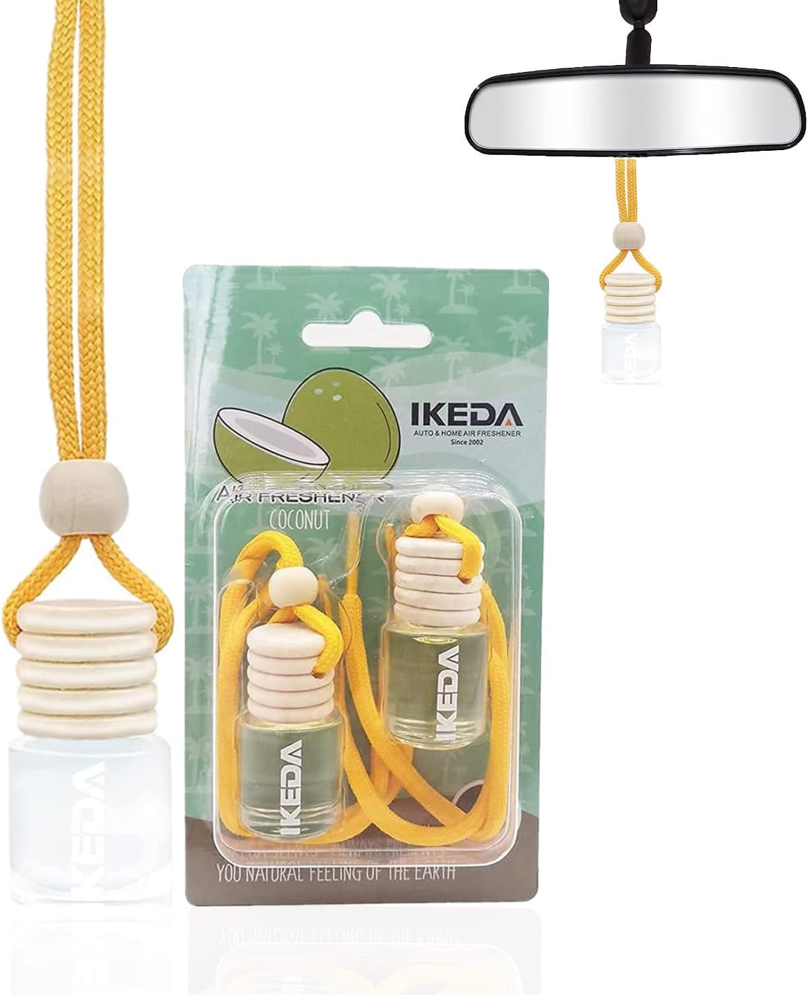 Ikeda Car Air Fresheners for Women, Special Car Accessories with Coconut Smell,...