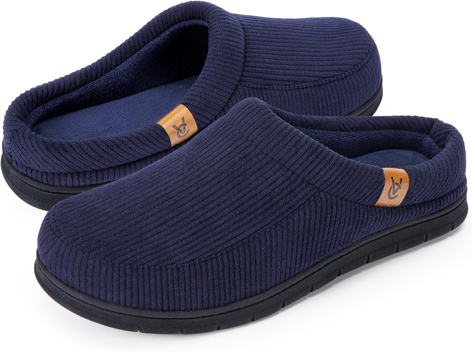 VeraCosy Men's Moccasin Slippers, Special Comfy Soft Durable Slip-on Indoor Shoe...