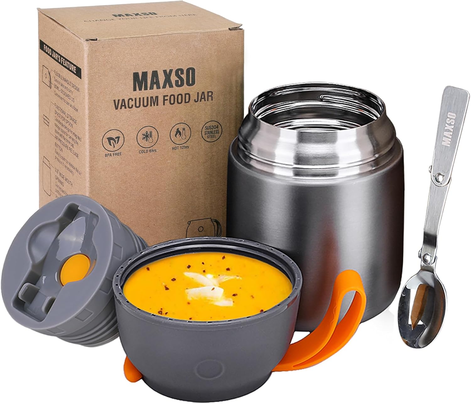 Insulated Thermo Food Jar, Special Food Container for Retaining Heat, Innovative...