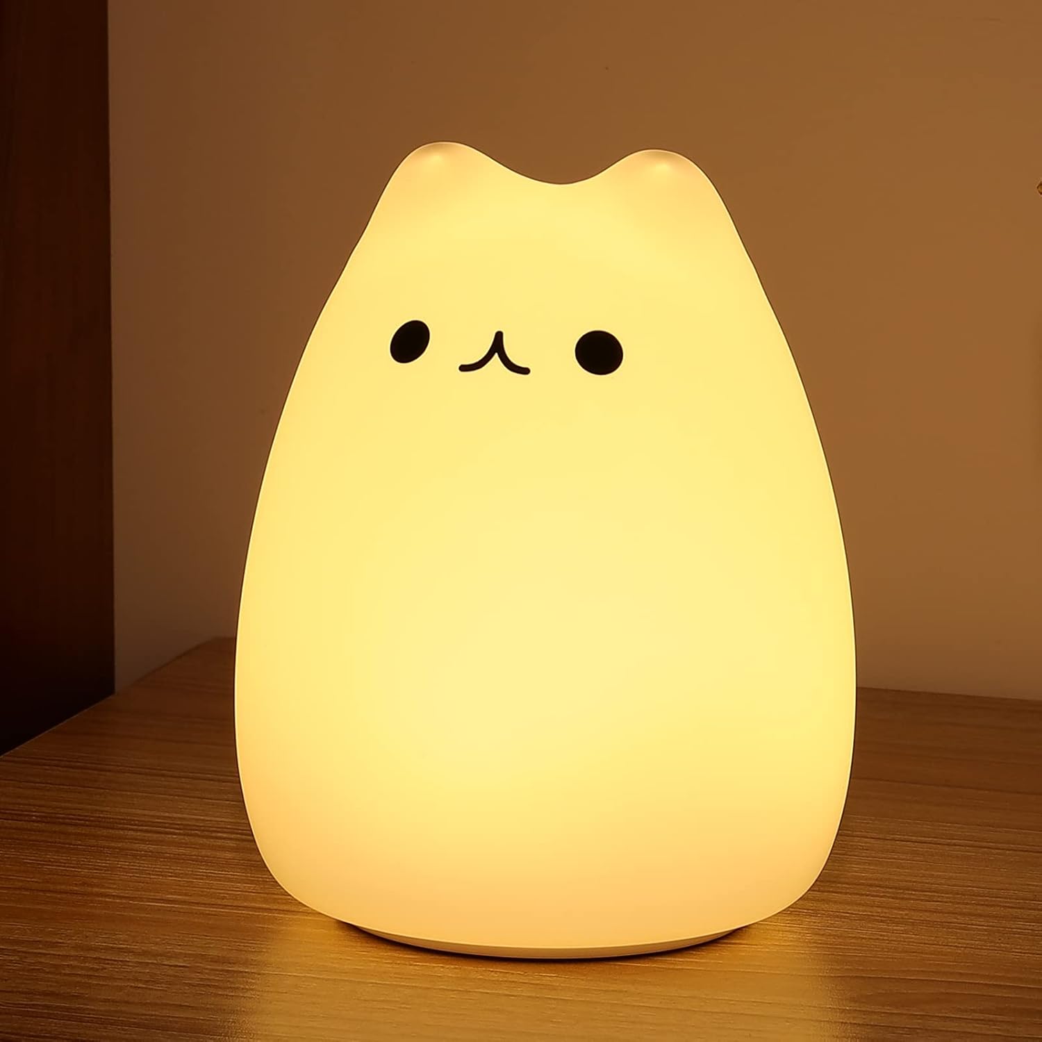 ZKLiLi Cat Night Light, Cute Cat Nursery Lights USB Rechargeable Cat Lamp Nightl...