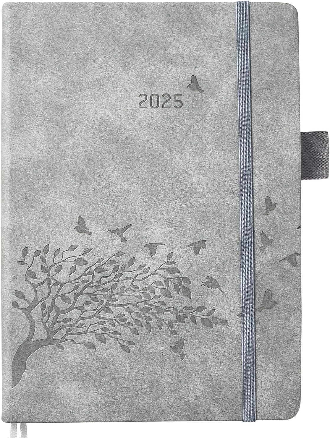 Diary 2025 Day per Page A5, Daily Planner Diary with Monthly Tabs, Pen Holder &...