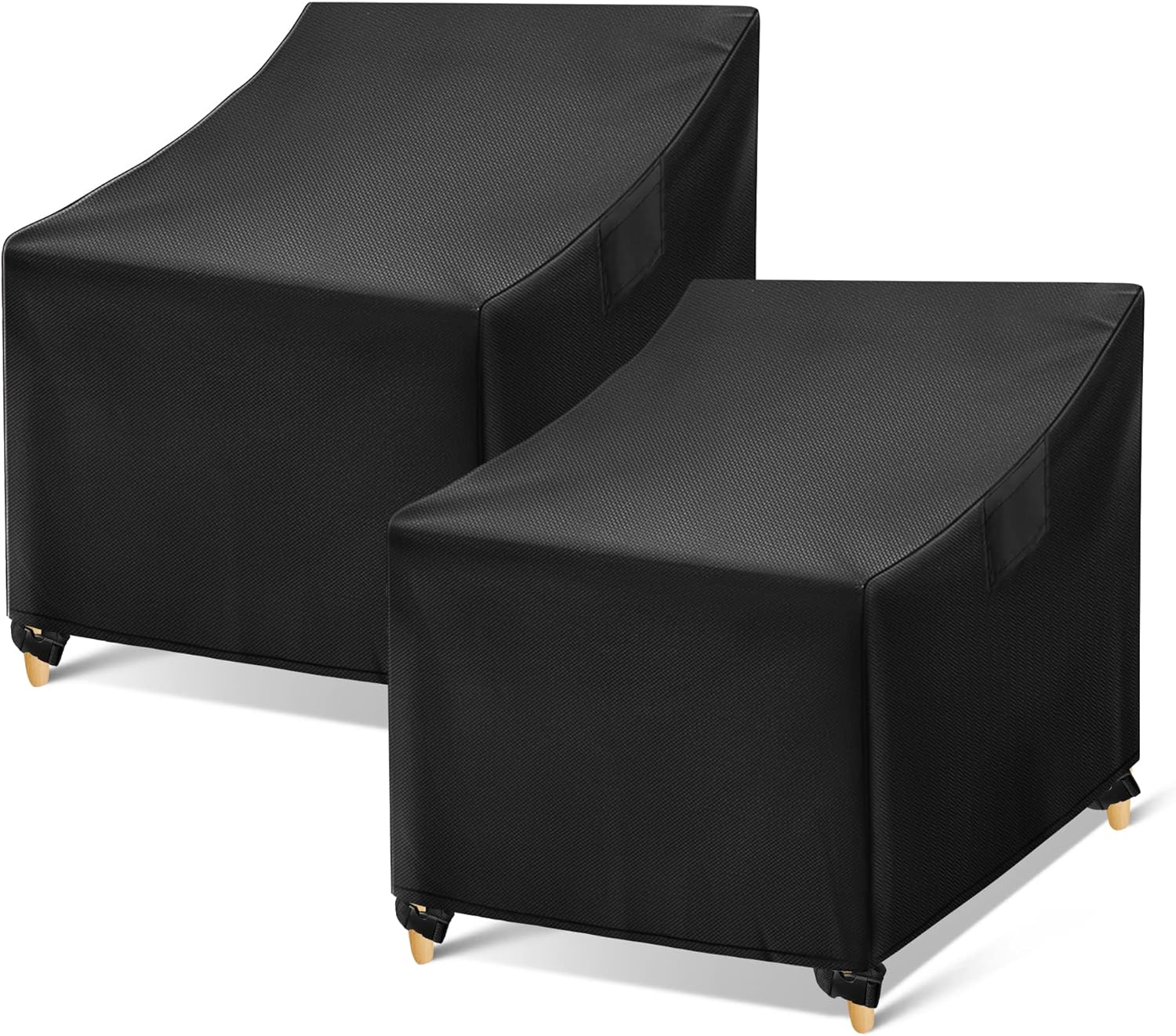 WLEAFJ Outdoor Chair Covers Waterproof, Black Lawn Patio Furniture Covers, Heavy...