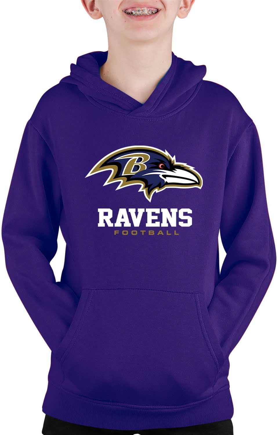 Team Fan Apparel Youth NFL Ultimate Fan Logo Fleece Hooded Sweatshirt -Tagless F...