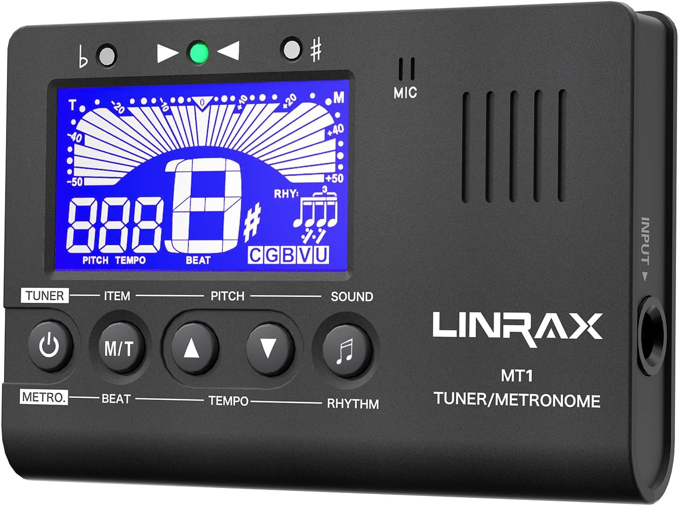 Linrax MT1 Metronome Tuner, 3 in 1 Digital Metronome Tuner Tone Generator for Gu...