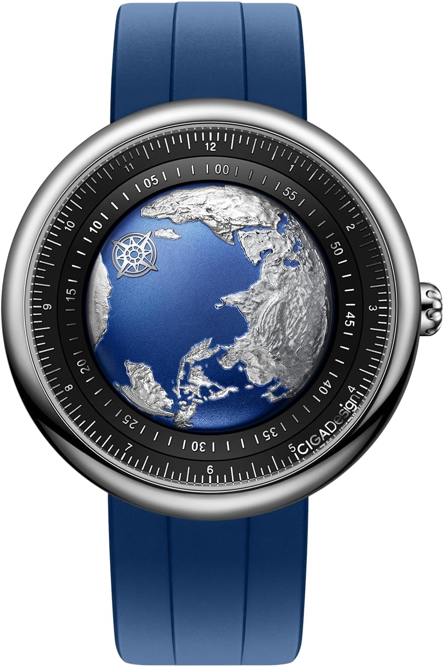 CIGA Design Mechanical Automatic Watch Blue Planet U Series Stainless Steel/Tita...