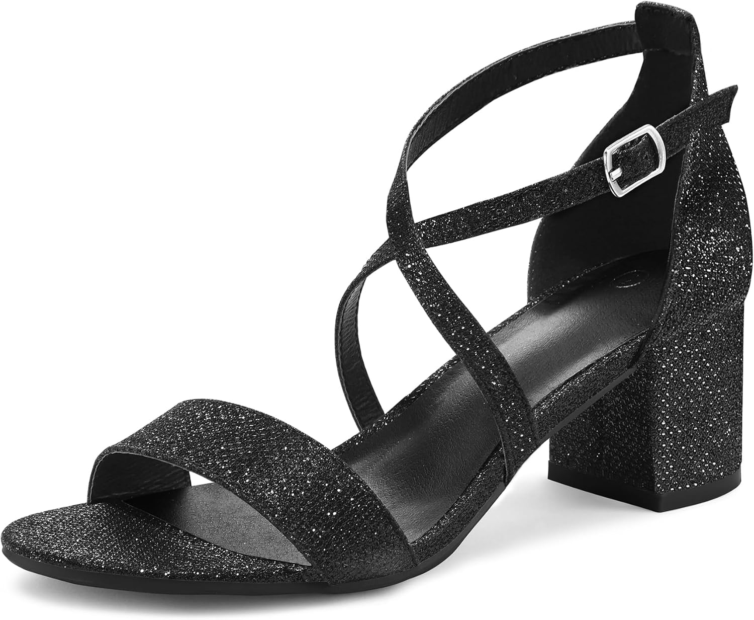 mysoft Women's Low Chunky Heels, Special 2.25 Inch Dress Pump with Open Toe, Uni...