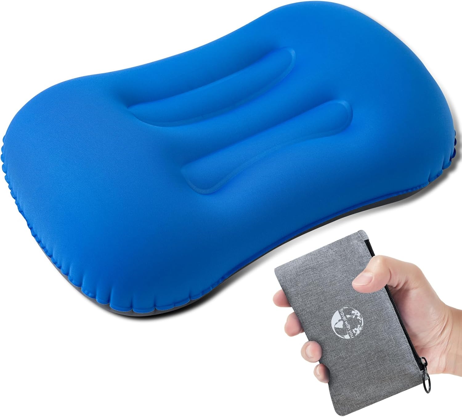 Jiancrate Ultralight Camping Pillow for Adults Kids, Compressible Compact Inflat...