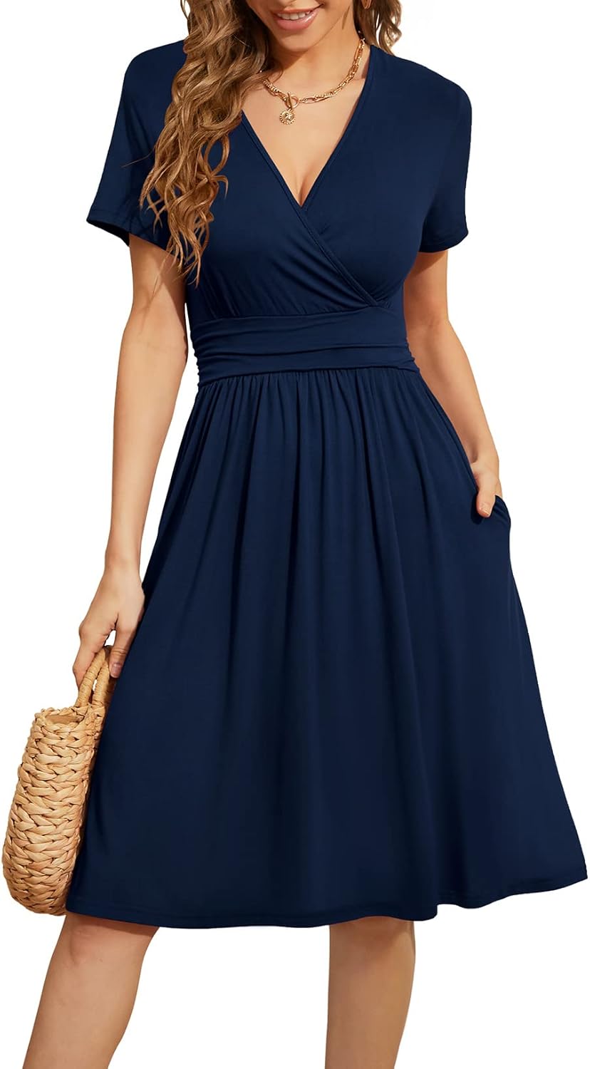 WEACZZY Women's Summer Dress, Special Short Sleeve Casual Dresses, Innovative V-...