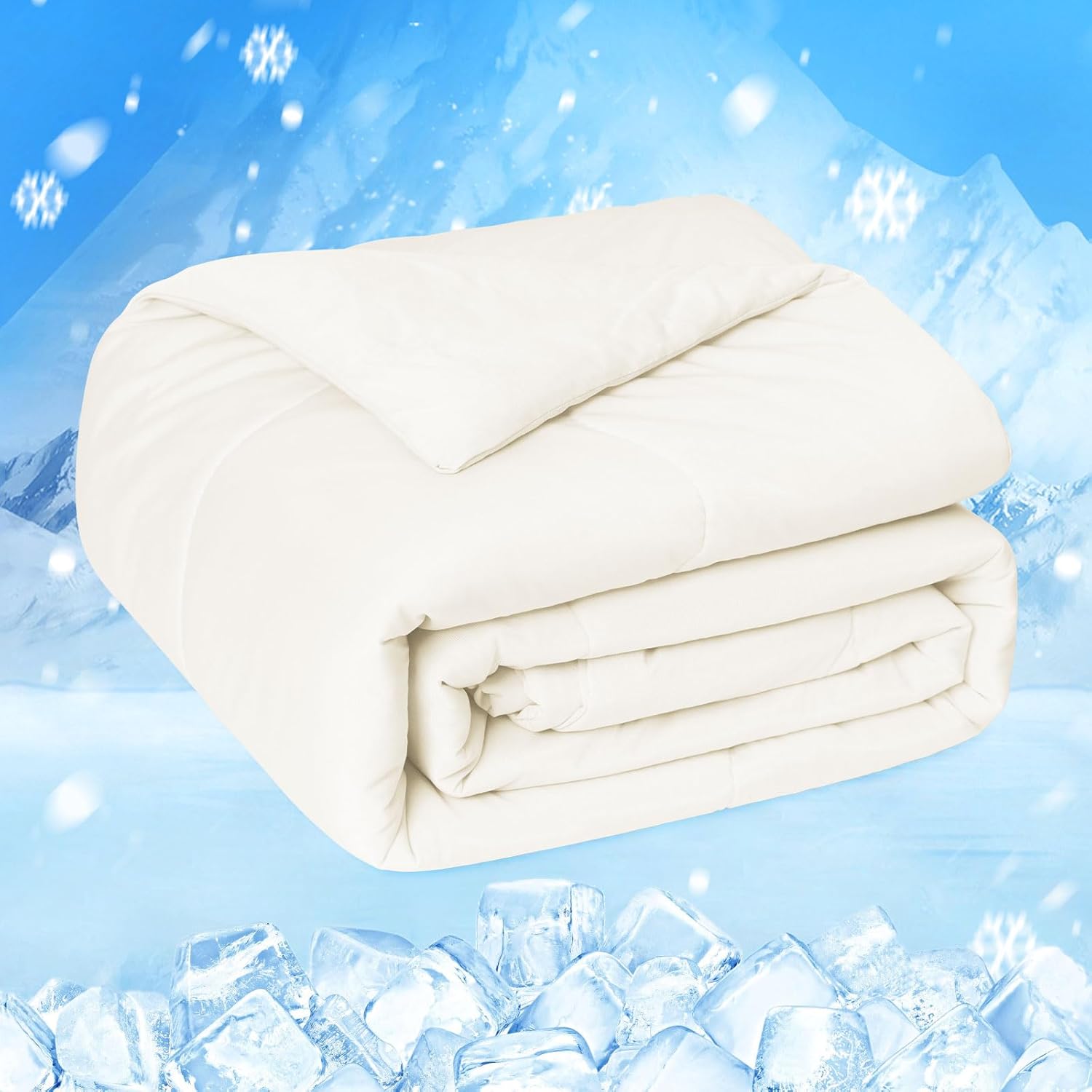 HOMFINE Cooling Comforter Japanese Double-Sided Cold Tech Fabric Cooling Blanket...
