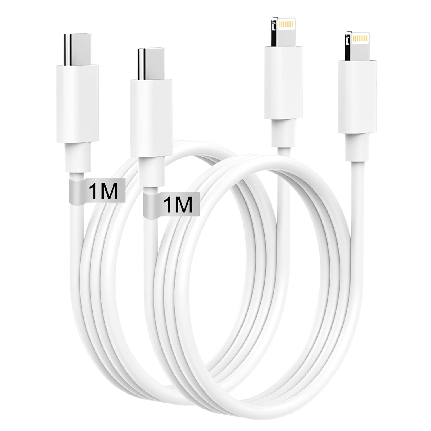 USB C to Lightning Cable 1M 2Pack [MFi Certified], iPhone Fast Charger Cable Lig...