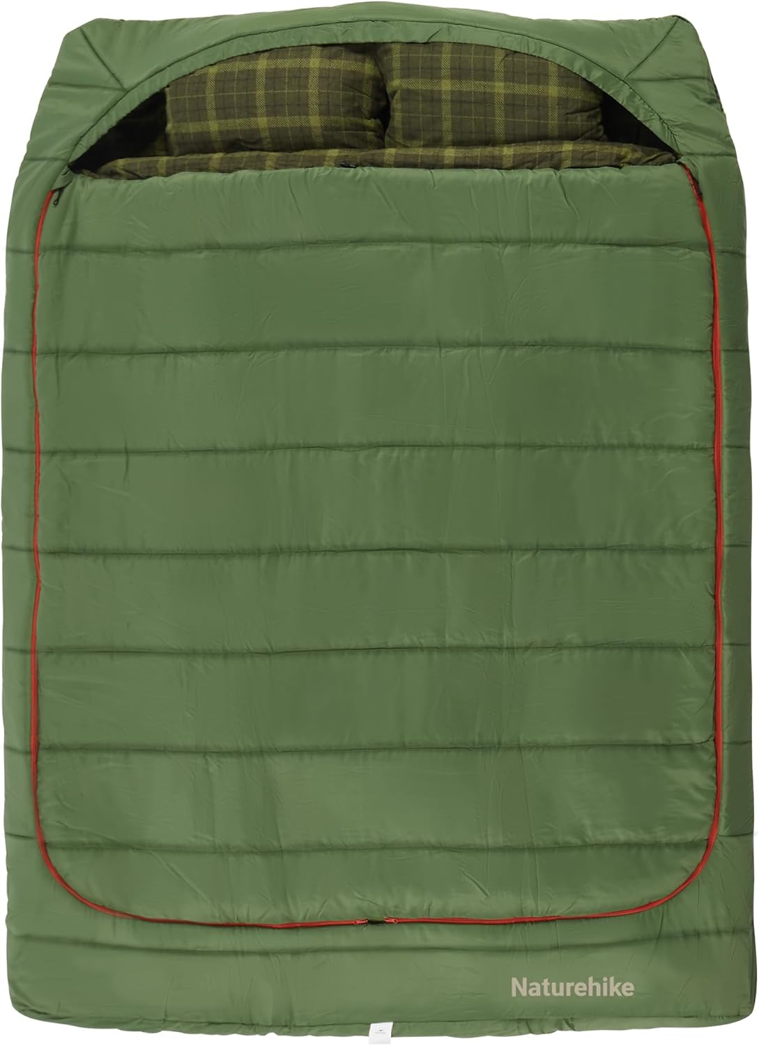 Naturehike 0 Degree Flannel Two Person Sleeping Bag with Pillows for Adults, Cou...