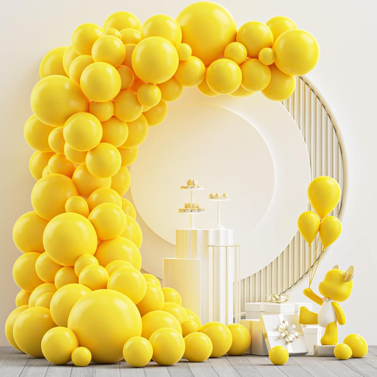 NISOCY Yellow Latex Balloon Arch Kit, Special Balloon Arch Garland for Birthday,...