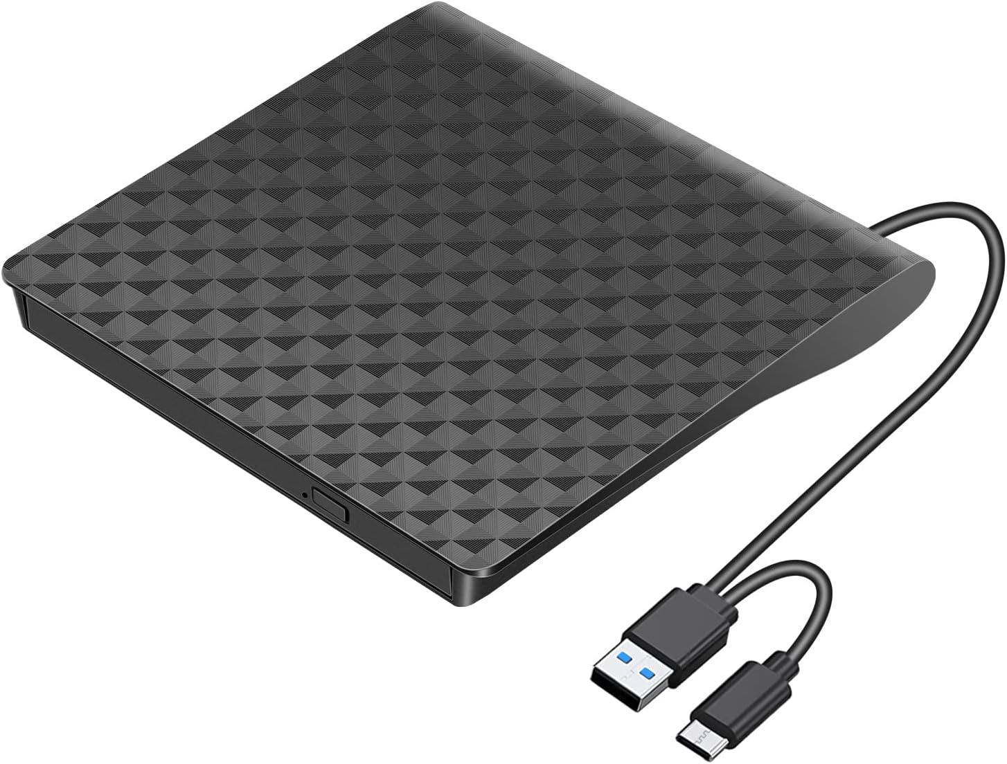 External CD/DVD Drive for Laptop, USB 3.0 Type-C CD Player Ultra Slim Portable C...
