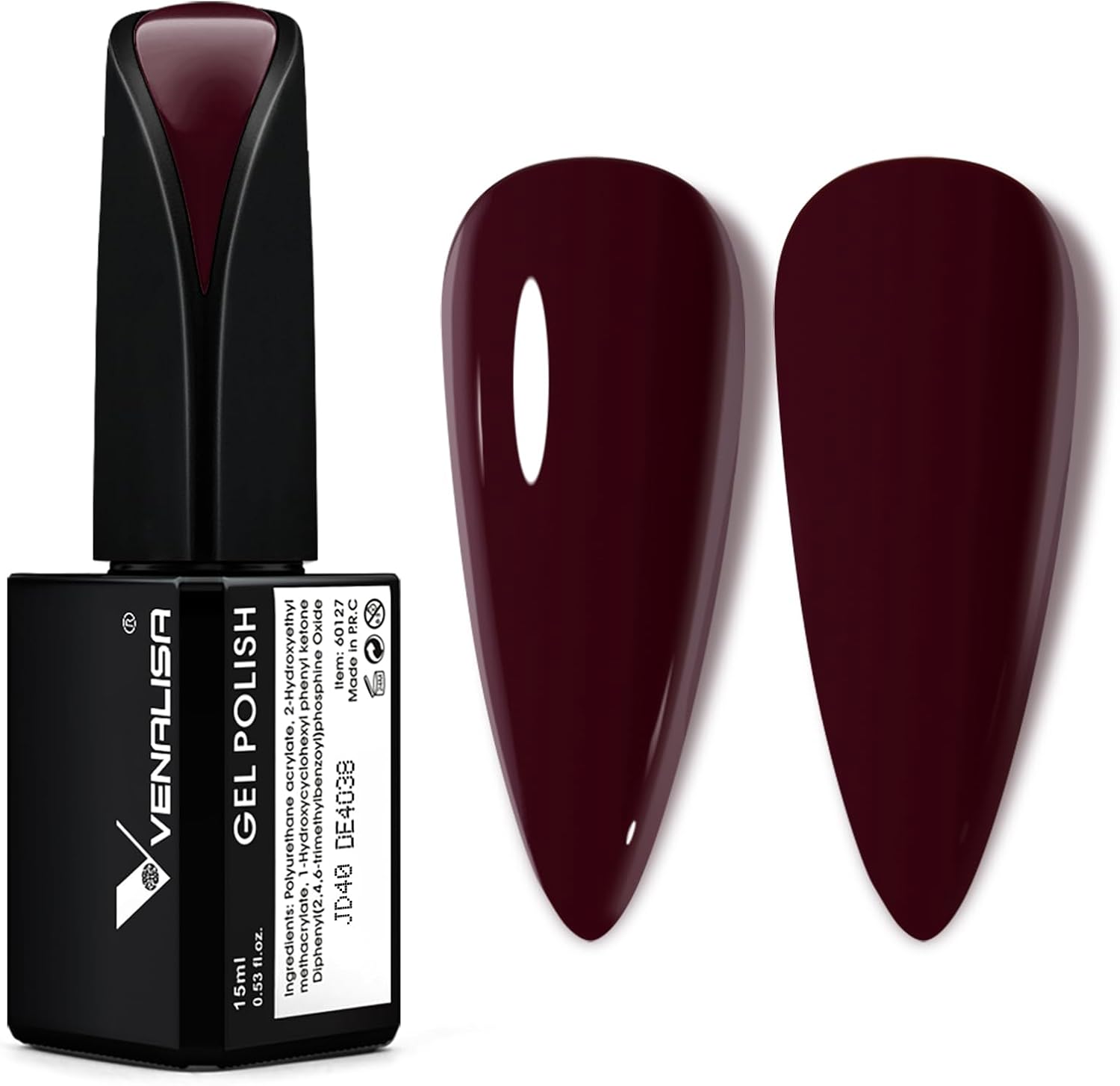 VENALISA Gel Nail Polish, Special Gel Polish 15ml Red-Brown Color, High-Quality...