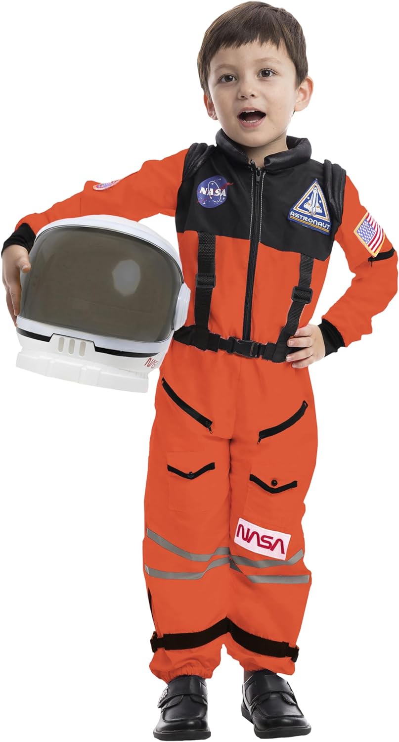 Spooktacular Creations Astronaut NASA Pilot Orange Costume, Special Halloween Sp...