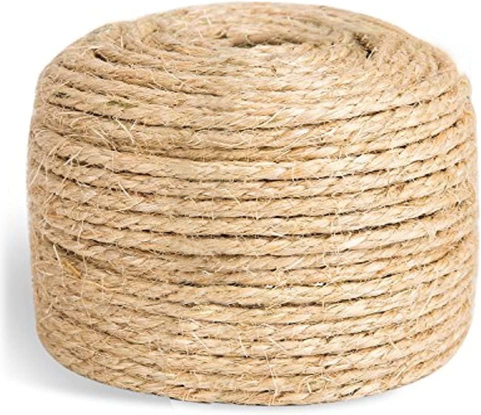 SGAVAHSG Sisal Rope for Cat Scratcher Cat Tree Repairing 164 FT, 6mm (1/4 inch)...