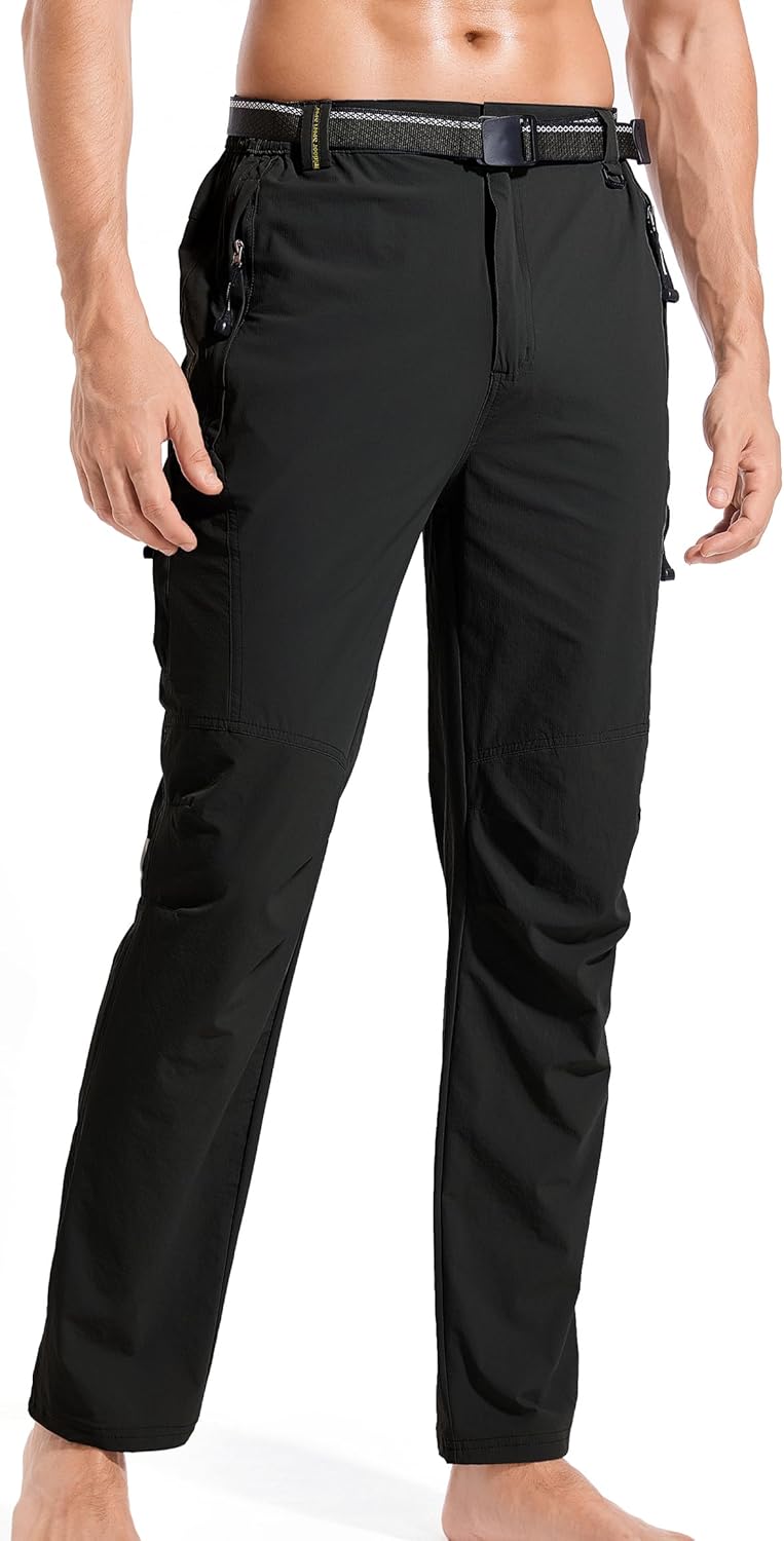 WENRONSTA Men's Hiking Work Cargo Pants Quick-Dry Lightweight Waterproof 6 Pocke...