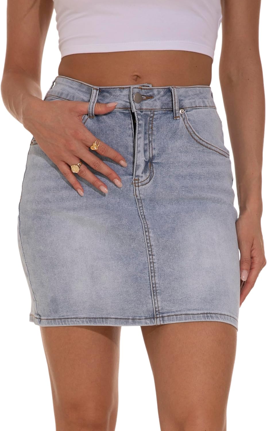GUANYY Womens Mini Denim Skirt, Special Casual Stretch Slim Fit Skirt, Affordabl...