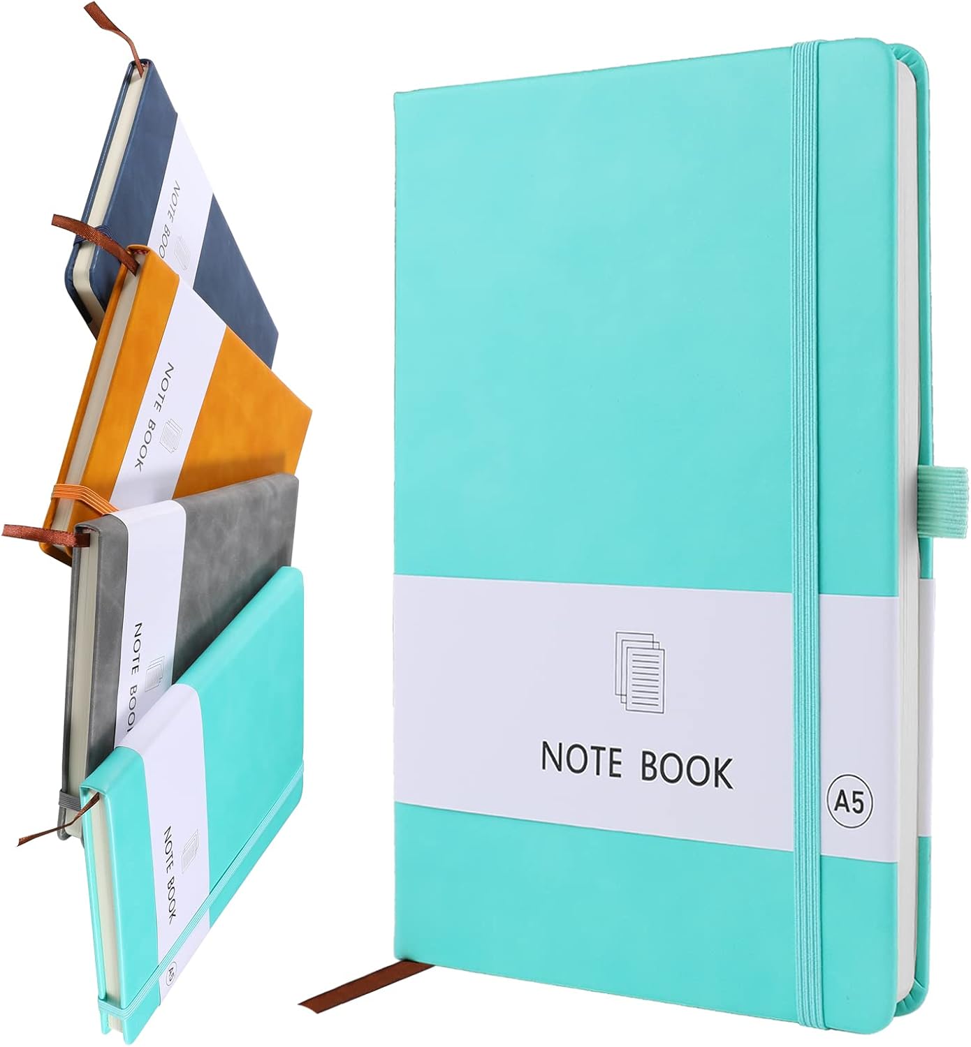 A5 Notebook, Special Notebook A5 with Note Pad Journal, Innovative PU Leather No...