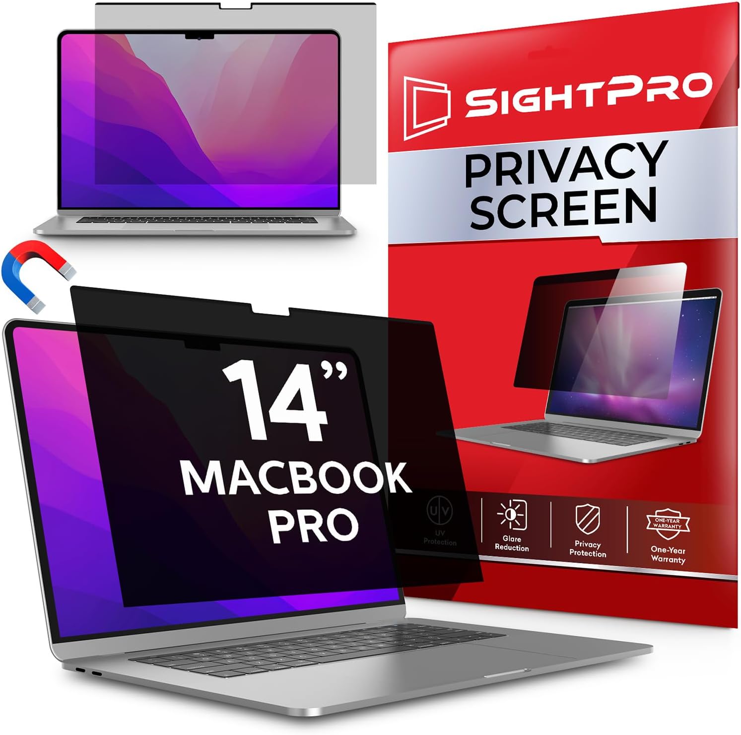 Magnetic Privacy Screen for MacBook Pro 14 Inch (2021, 2022, 2023, M1, M2, M3, P...