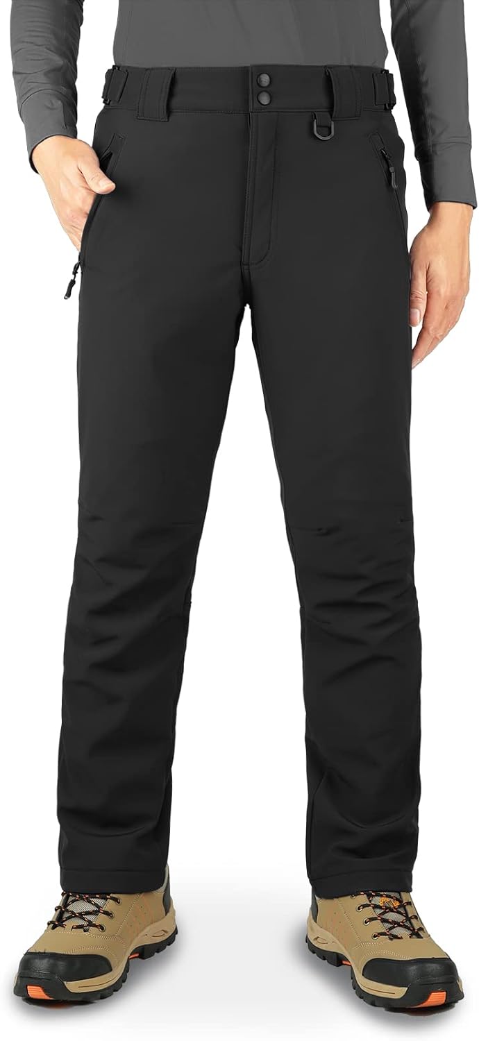 33,000ft Men's Waterproof Trousers Warm Fleece Lined Ski Snow Pants Thermal Soft...