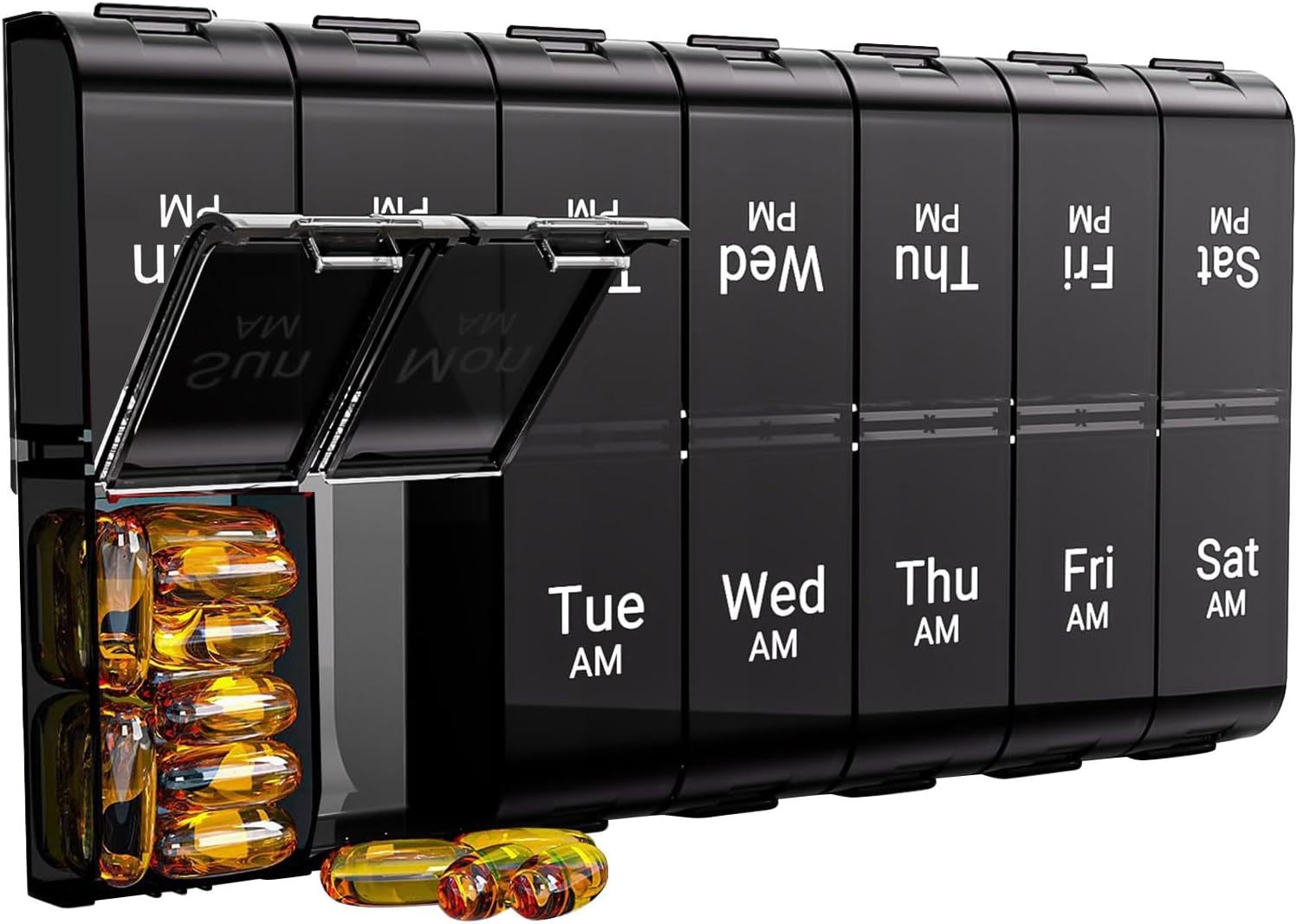 7 Day Extra Large Pill Organizer 2 Times a Day, Weekly Pill Box Twice a Day, XL...