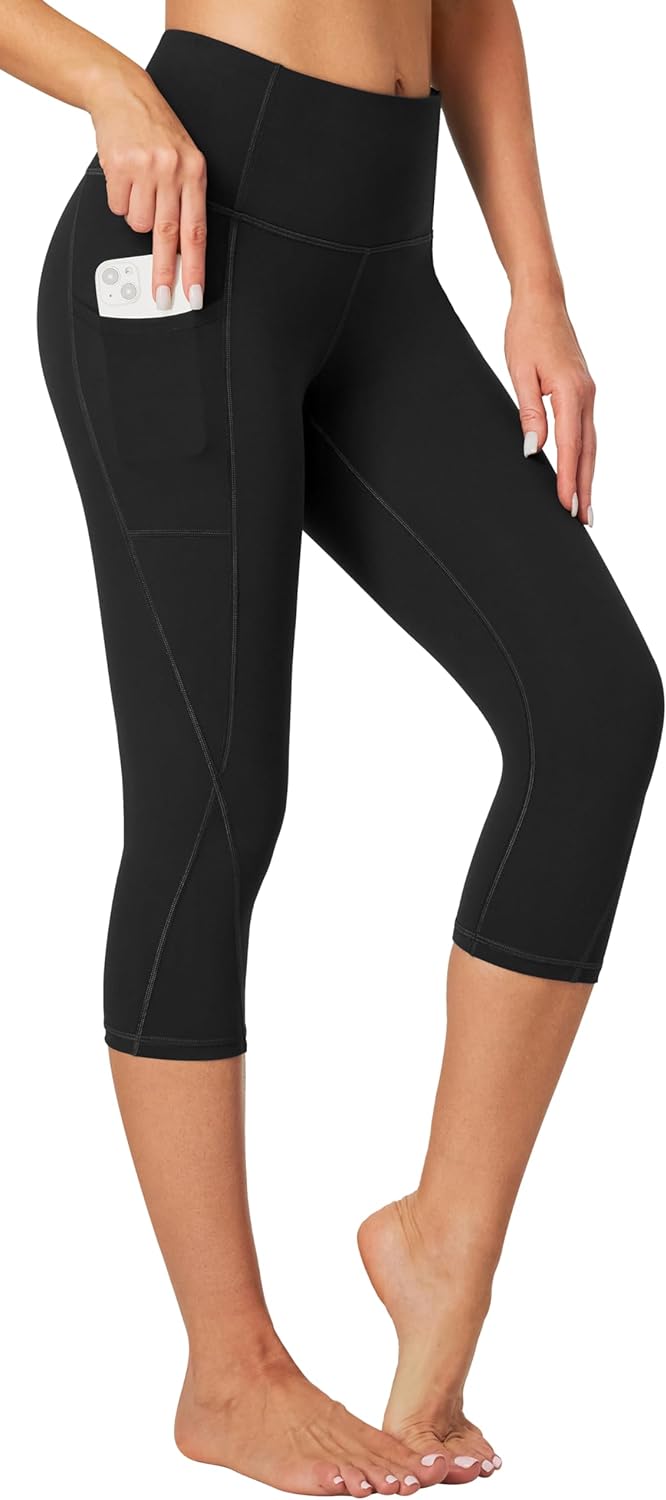 Heathyoga Capri Leggings for Women High Waisted Capri Leggings with Pockets for...