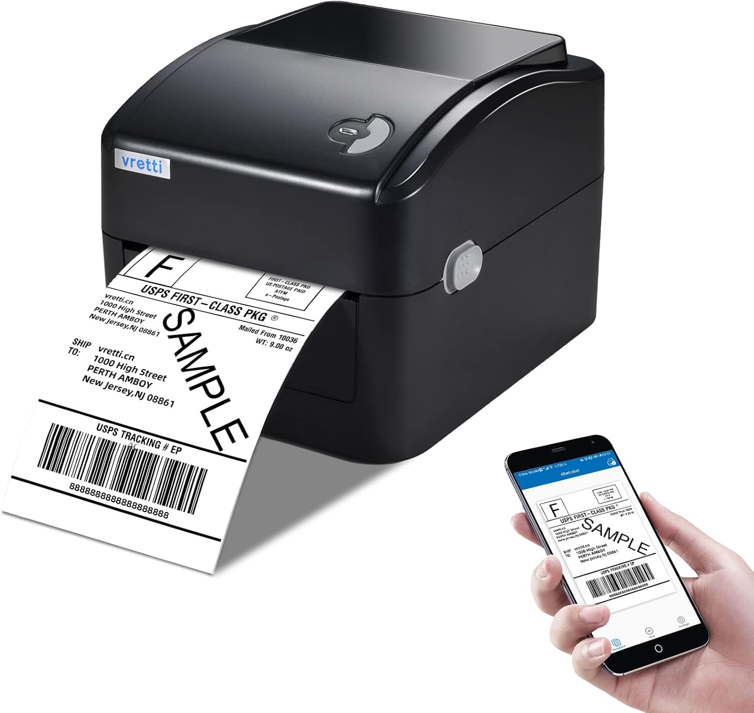 Vretti Thermal Bluetooth Label Printer, Special Bluetooth Shipping Label Printer...