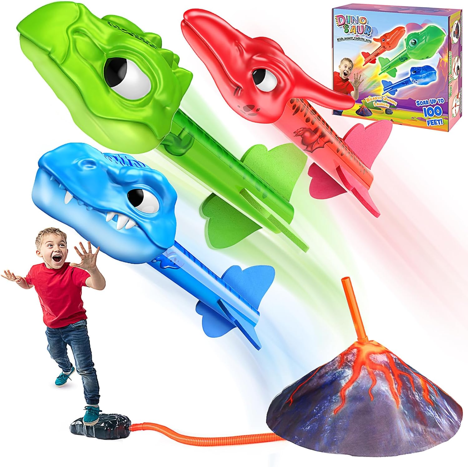 Anginne Dinosaur Toys for 3-8 Years Old Boys, Garden Games Toys 3-10 Years Old B...