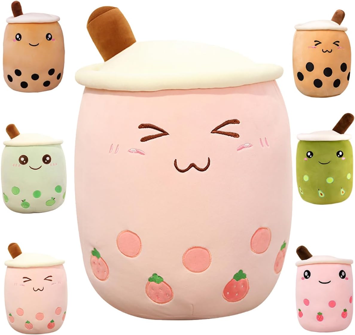 Kekeso Boba Plush Pillow, Special Stuffed Toy Soft Lifelike Bubble Pearl Milk Te...