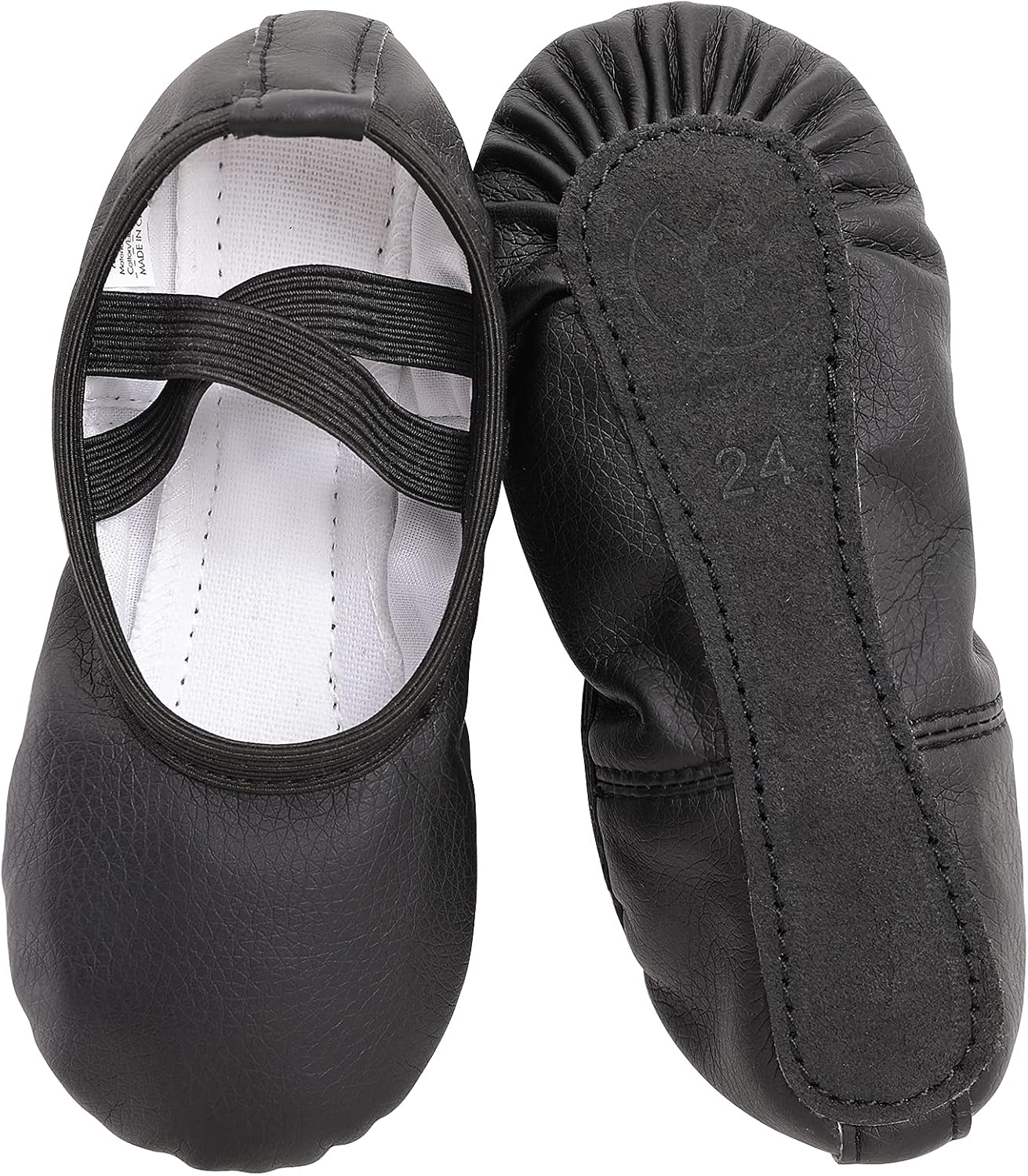 Ballet Shoes for Girls Leather Ballet Dance Slipper Full Leather Sole Ballet Fla...