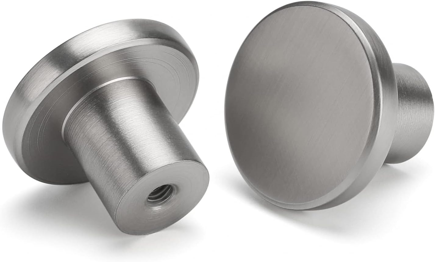 LONTAN 12 Pack Kitchen Door Knobs Silver Cupboard Knobs Brushed Nickel Drawer Kn...