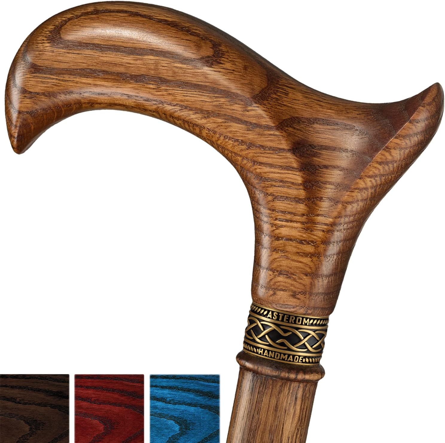 Asterom Walking Cane - Handmade, Ergonomic, Wooden - Canes for Men, Cane for Wom...