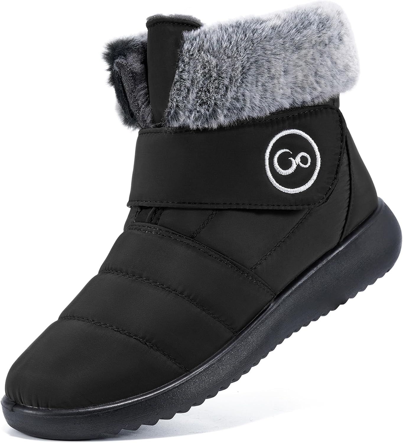 Women Snow Boots Winter Shoes with Fur Lined Warm Slip On Boots for Women Waterp...