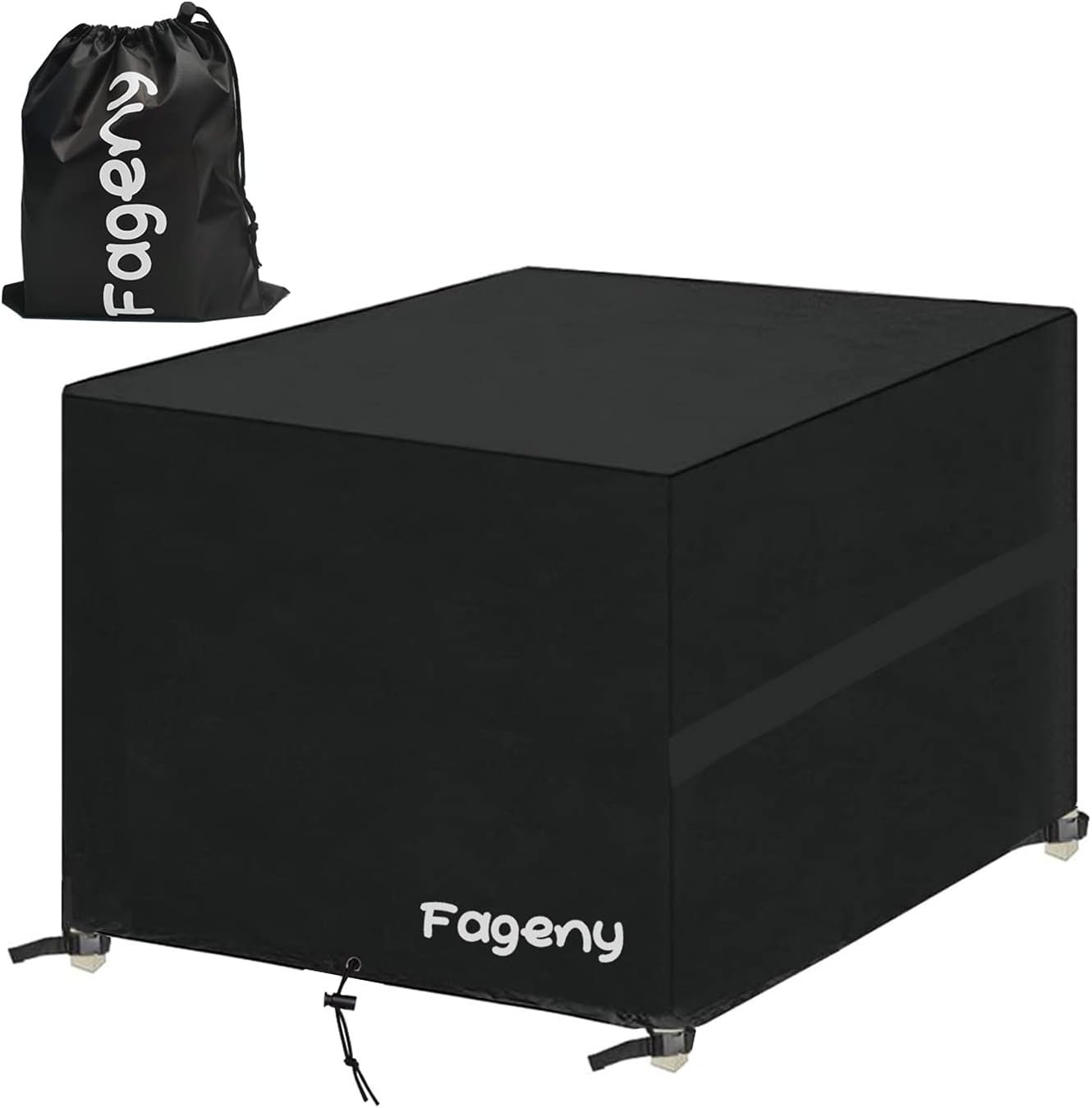 Fageny Cube Garden Furniture Covers Waterproof, 125x125x74cm Tear Resistant Oxfo...