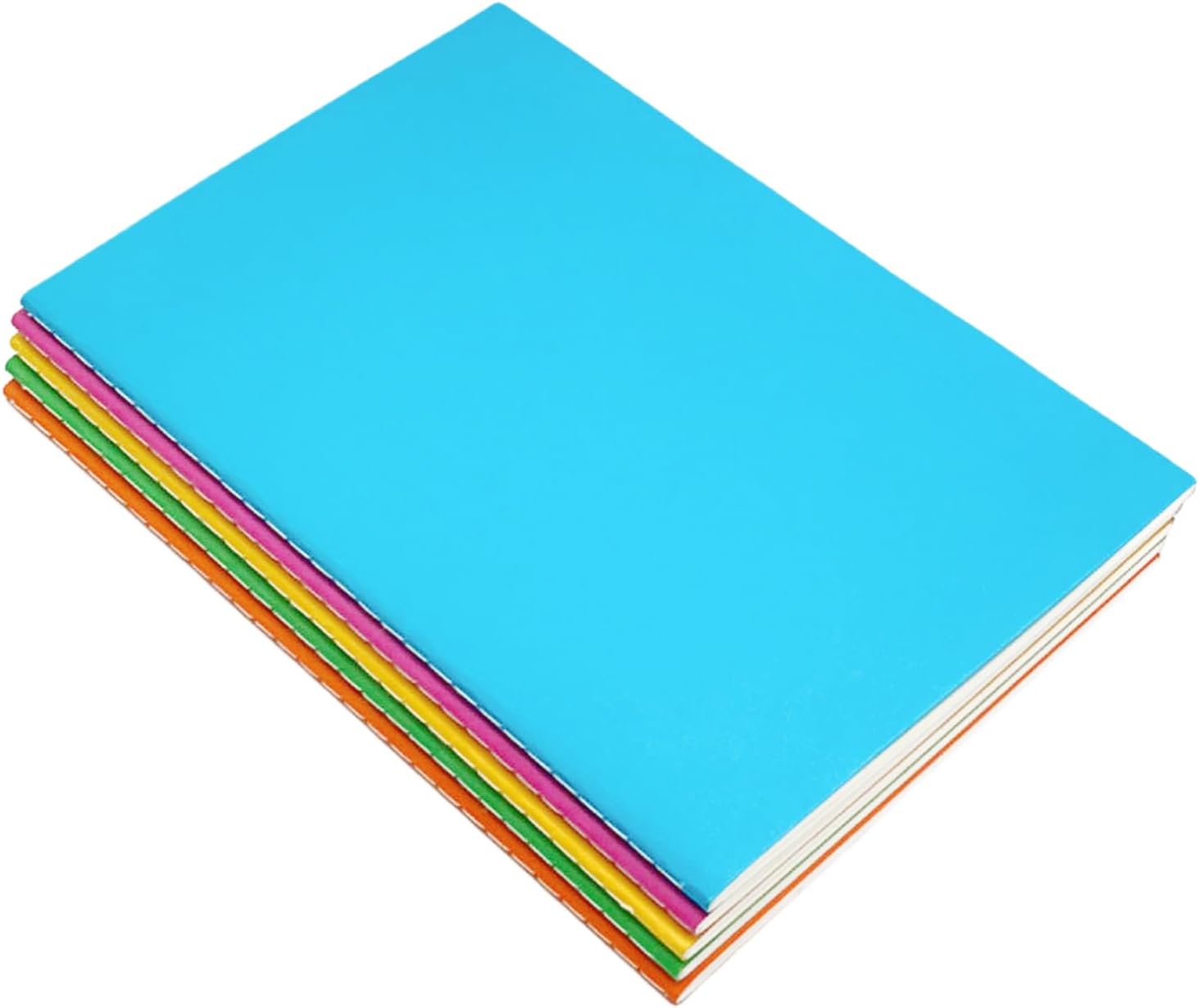ojussa A5 Notebooks 30 Pages Kraft Cover Lined Pages 14×21cm Rainbow Colorful Li...