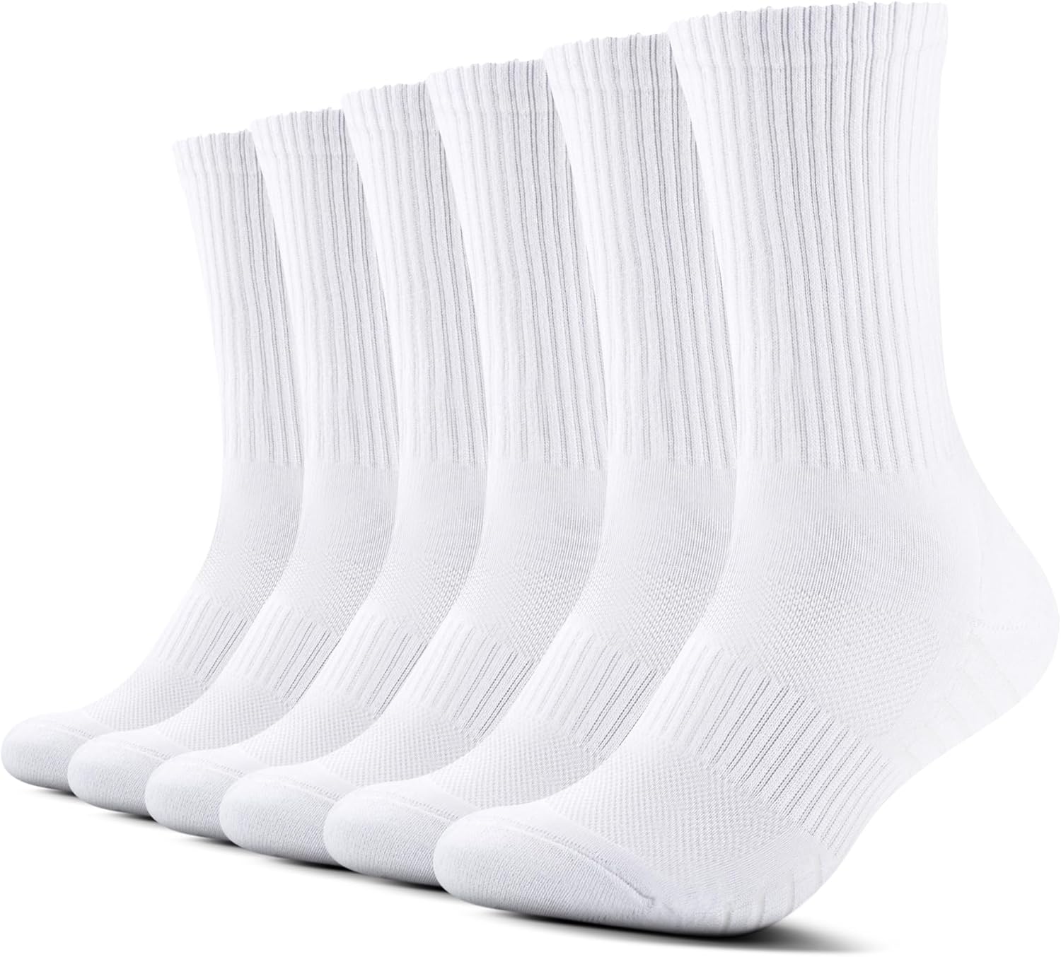 TUUHAW Sports Socks for Men and Women Cushioned Athletic Crew Socks Cotton Wicki...