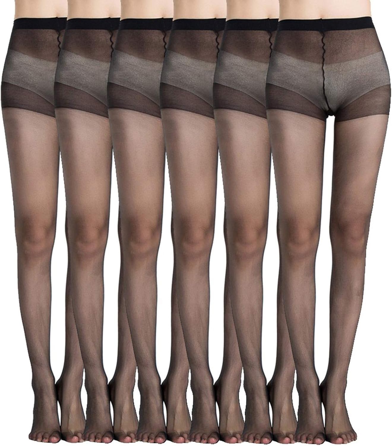 MANZI 6 Pairs Pantyhose, Special Sheer Tights with High Waist, Affordable Pantyh...